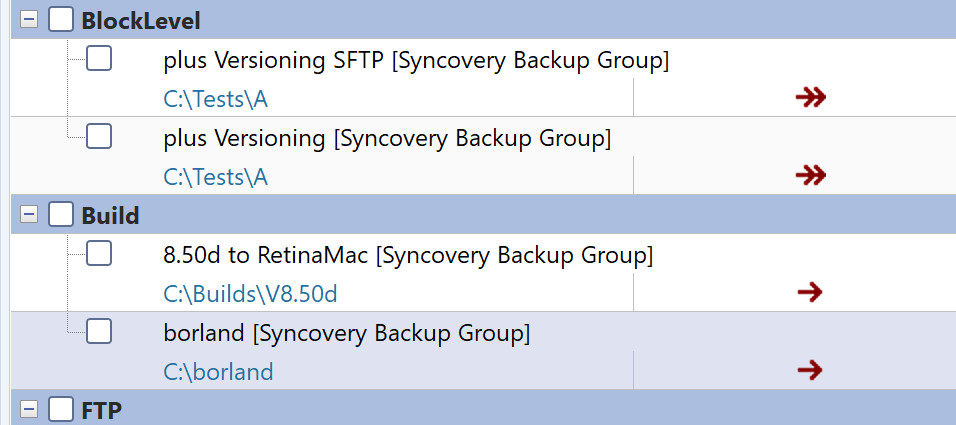 A screenshot showing the profiles that a limited user sees.