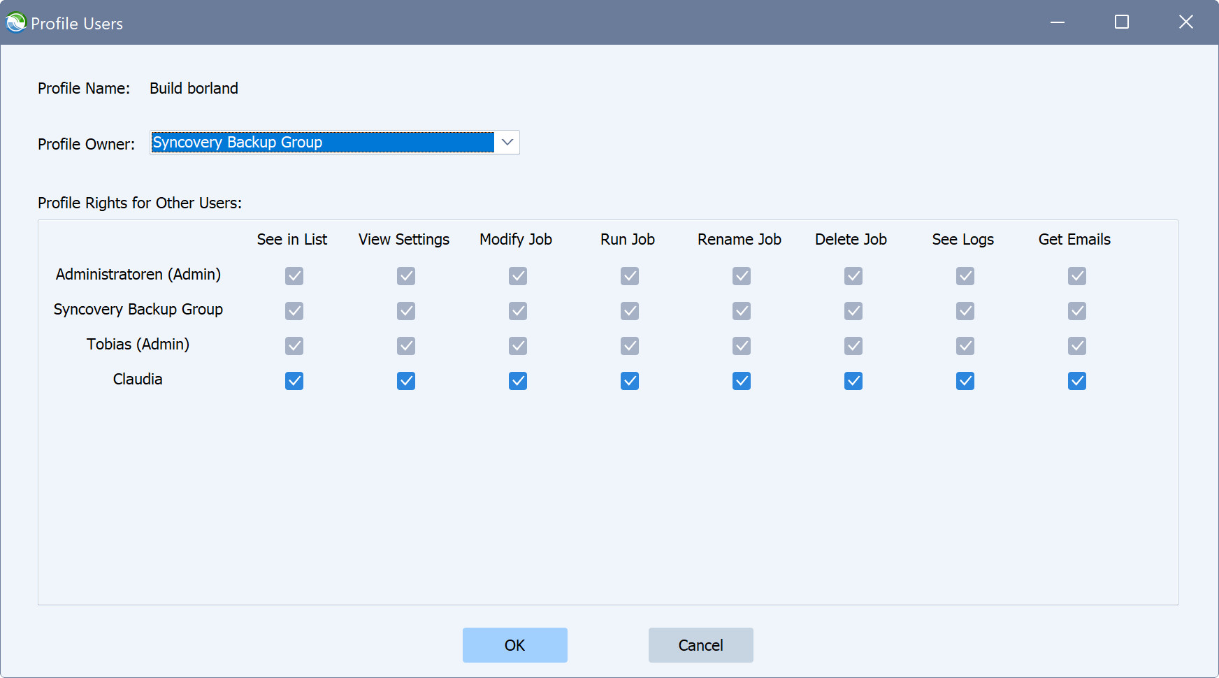 A screenshot showing Syncovery's 